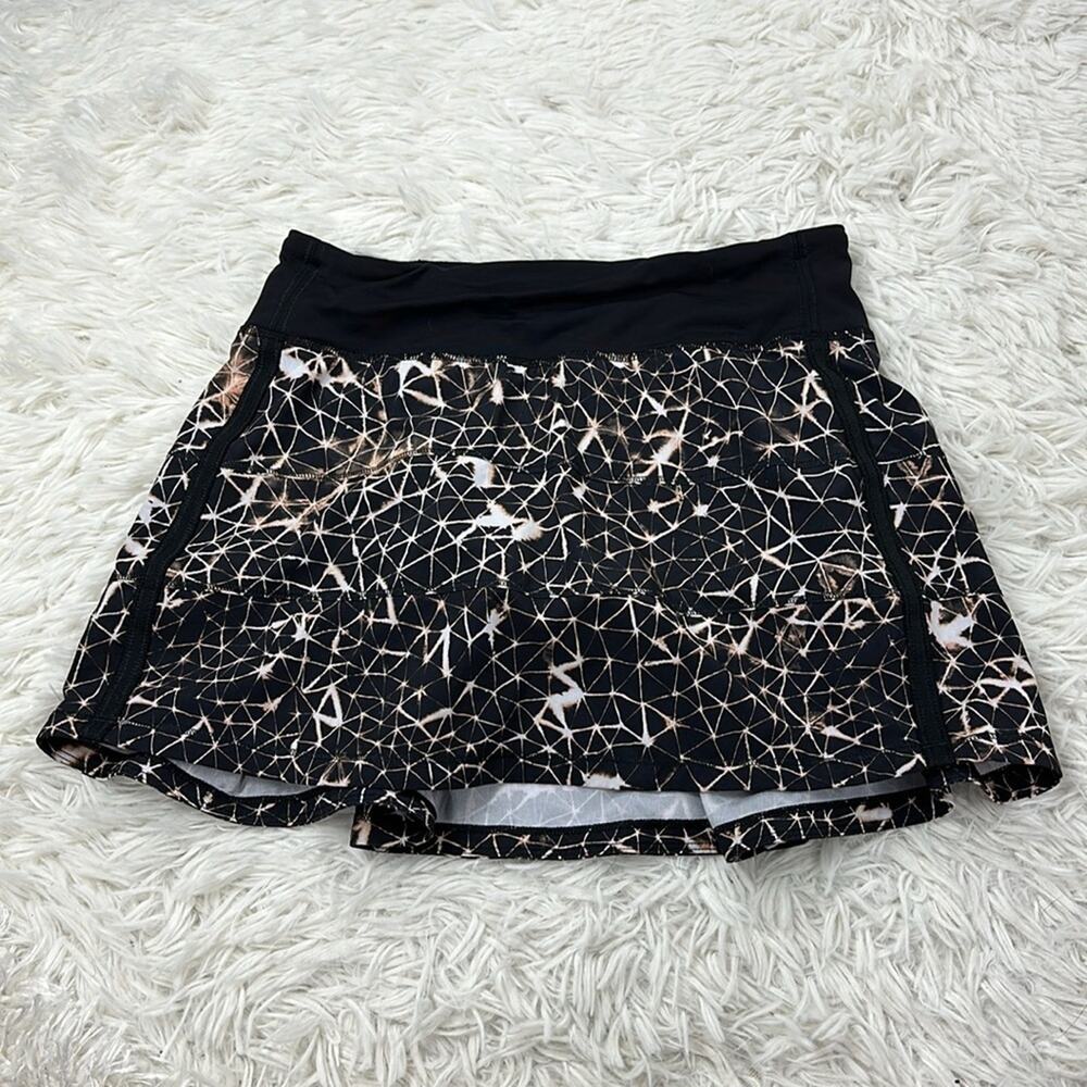 Lululemon Pace Rival Skirt II *4-way Stretch (Tall) Sugar Crush Multi / Black